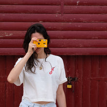Load image into Gallery viewer, Women's Hoy Downtown Organic Crop T-shirt - Natural - Last Size