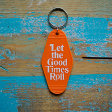 Load image into Gallery viewer, Hoy Nostalgia Motel Keyring - Let The Good Times Roll - Orange