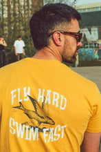 Load image into Gallery viewer, Hoy Fly Hard T-shirt - Mustard