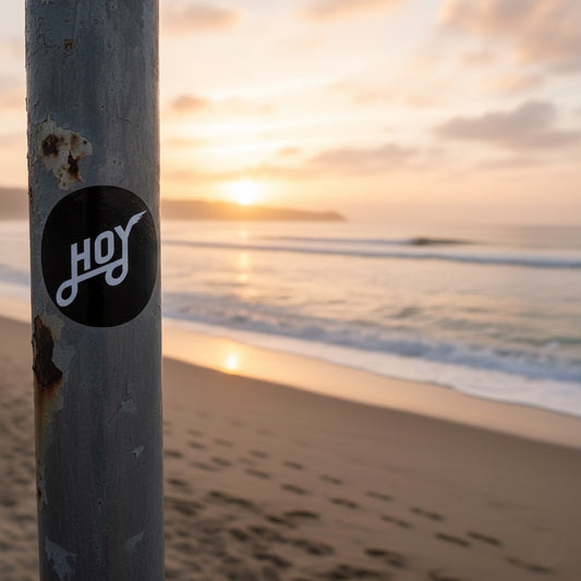 Hoy Classic Logo Sticker - Black / White