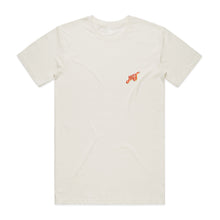 Load image into Gallery viewer, Hoy Classics Embroidered Organic T-shirt - Natural / Sunrise - Pre Order