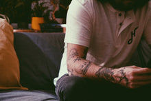 Load image into Gallery viewer, Hoy Downtown Short Sleeve Henley T-Shirt - White - Last one