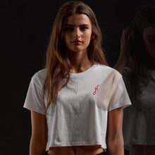Load image into Gallery viewer, Women's Hoy Downtown Organic Crop T-shirt - Natural - Last Size