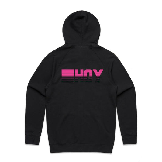 Hoy Revival Zip Through Hoody - Black - Last One