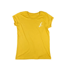 Load image into Gallery viewer, Women&#39;s Wave Wranglers Organic T-shirt - Mango - Last Size
