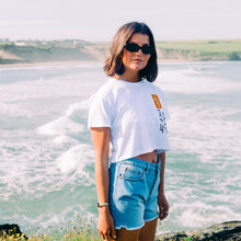 Load image into Gallery viewer, Women's Hoy Storm Tree Crop T-shirt - White - Limited Edition
