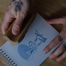 Load image into Gallery viewer, Hoy Wabi-sabi Wave Wranglers Organic T-Shirt - Vintage White