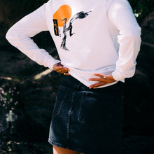 Load image into Gallery viewer, Women's Hoy Storm Tree Long Sleeve Boy Fit T-shirt - White - Limited Edition
