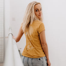 Load image into Gallery viewer, Women's Wave Wranglers Organic T-shirt - Mango - Last One