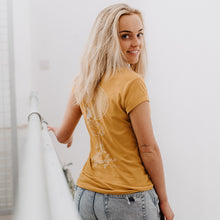 Load image into Gallery viewer, Women's Wave Wranglers Organic T-shirt - Mango - Last One