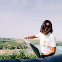 Load image into Gallery viewer, Women's Hoy Storm Tree Boy Fit T-shirt - White - Limited Edition