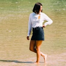 Load image into Gallery viewer, Women's Hoy Storm Tree Long Sleeve Boy Fit T-shirt - White - Limited Edition