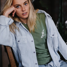 Load image into Gallery viewer, Women's Wave Wranglers Organic T-shirt - Soft Green - Last Size