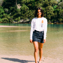 Load image into Gallery viewer, Women's Hoy Storm Tree Long Sleeve Boy Fit T-shirt - White - Limited Edition