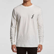 Load image into Gallery viewer, Hoy Classics Downtown Organic Long Sleeve T-shirt - White - Last Two
