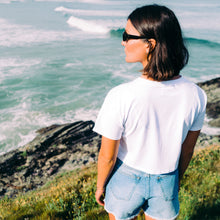 Load image into Gallery viewer, Women's Hoy Storm Tree Crop T-shirt - White - Limited Edition