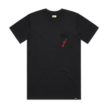 Load image into Gallery viewer, Hoy Downtown Pocket T-shirt - Black / Red - Last One