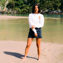 Load image into Gallery viewer, Women's Hoy Storm Tree Long Sleeve Boy Fit T-shirt - White - Limited Edition