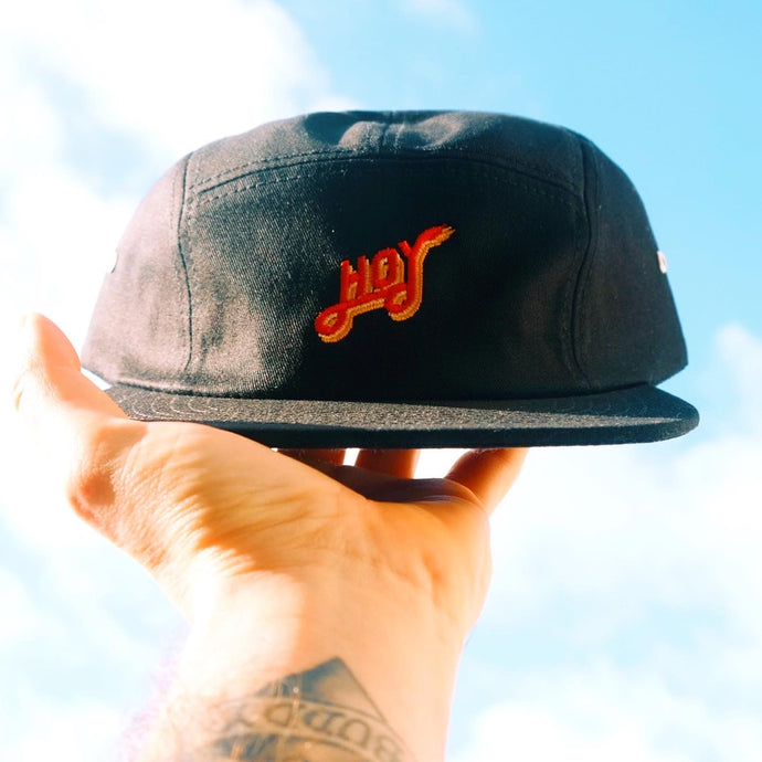 The road to the embroidered five panel cap