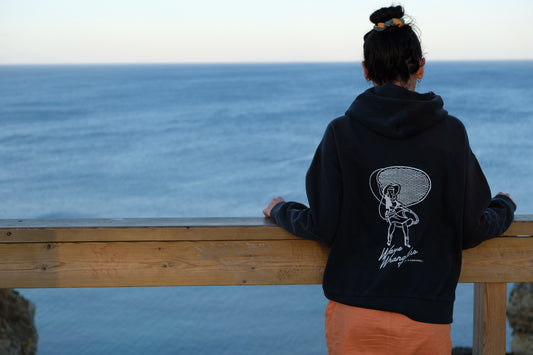 Women's Hoy Wave Wranglers Hoodie - Dusty Black