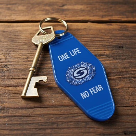 Blue Juice Motel Keyring - Blue