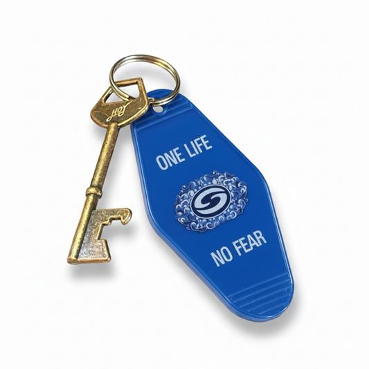 Blue Juice Motel Keyring - Blue