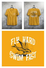 Load image into Gallery viewer, Hoy Fly Hard T-shirt - Mustard
