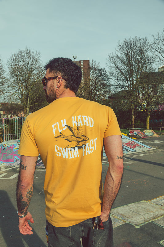 Hoy Fly Hard T-shirt - Mustard
