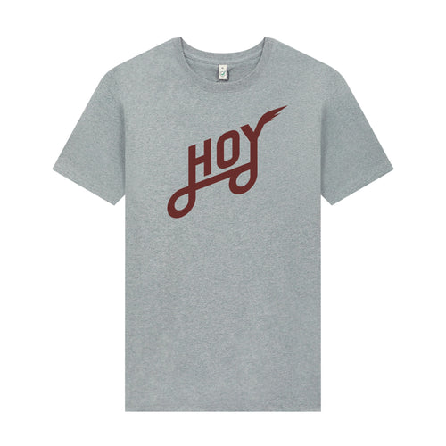 Hoy Classics T-shirt - Grey Marl Front
