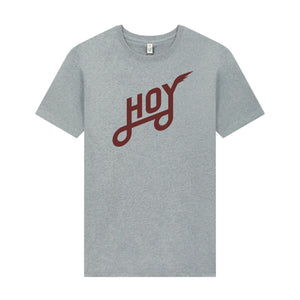 Hoy Classics T-shirt - Grey Marl Front
