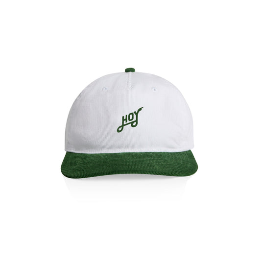 Hoy Explore Cord Five Panel - White / Forest