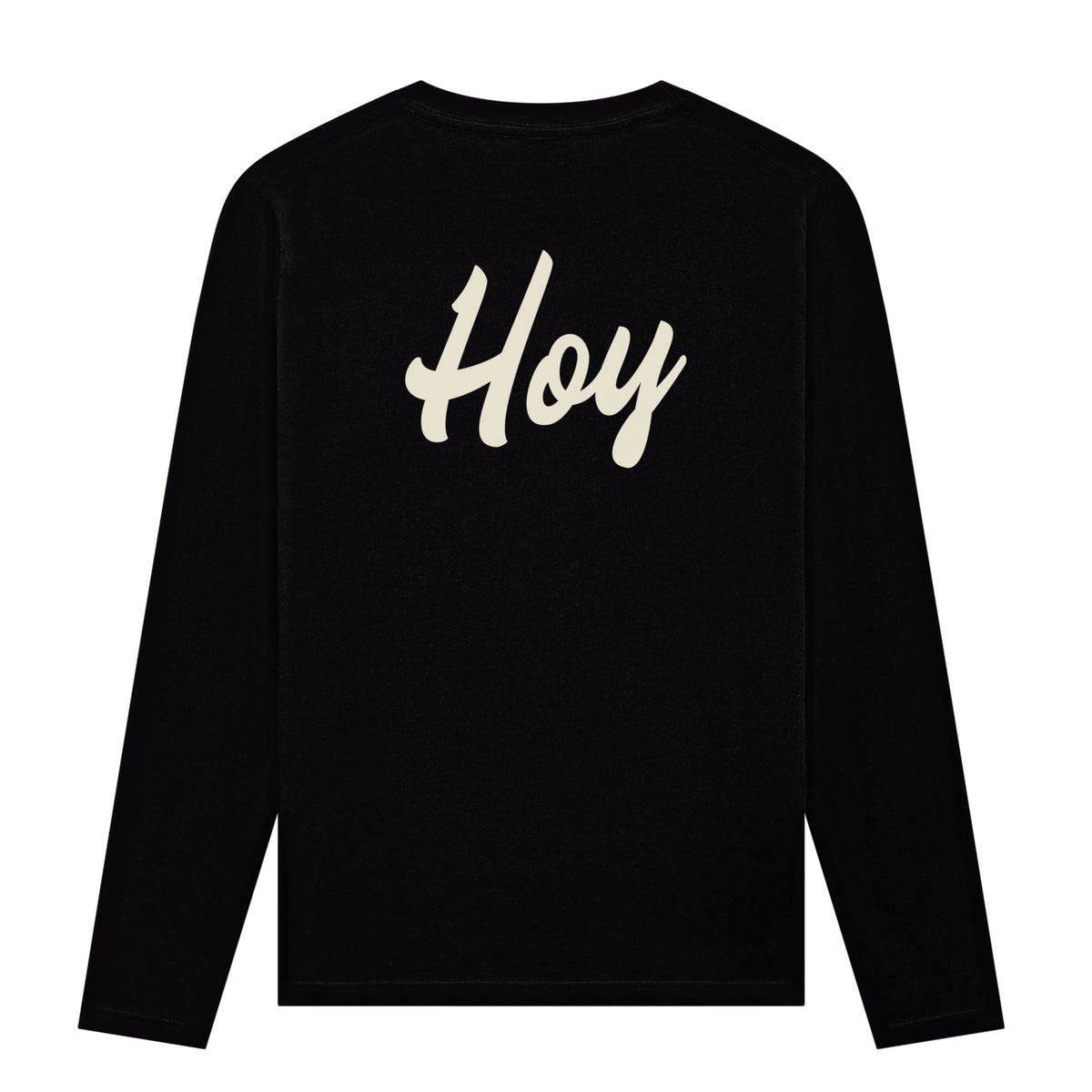 Hoy Script Organic Long sleeve T-shirt - Black