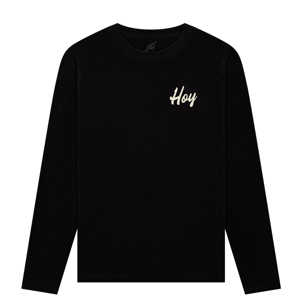 Hoy Script Organic Long sleeve T-shirt - Black