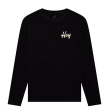 Load image into Gallery viewer, Hoy Script Organic Long sleeve T-shirt - Black
