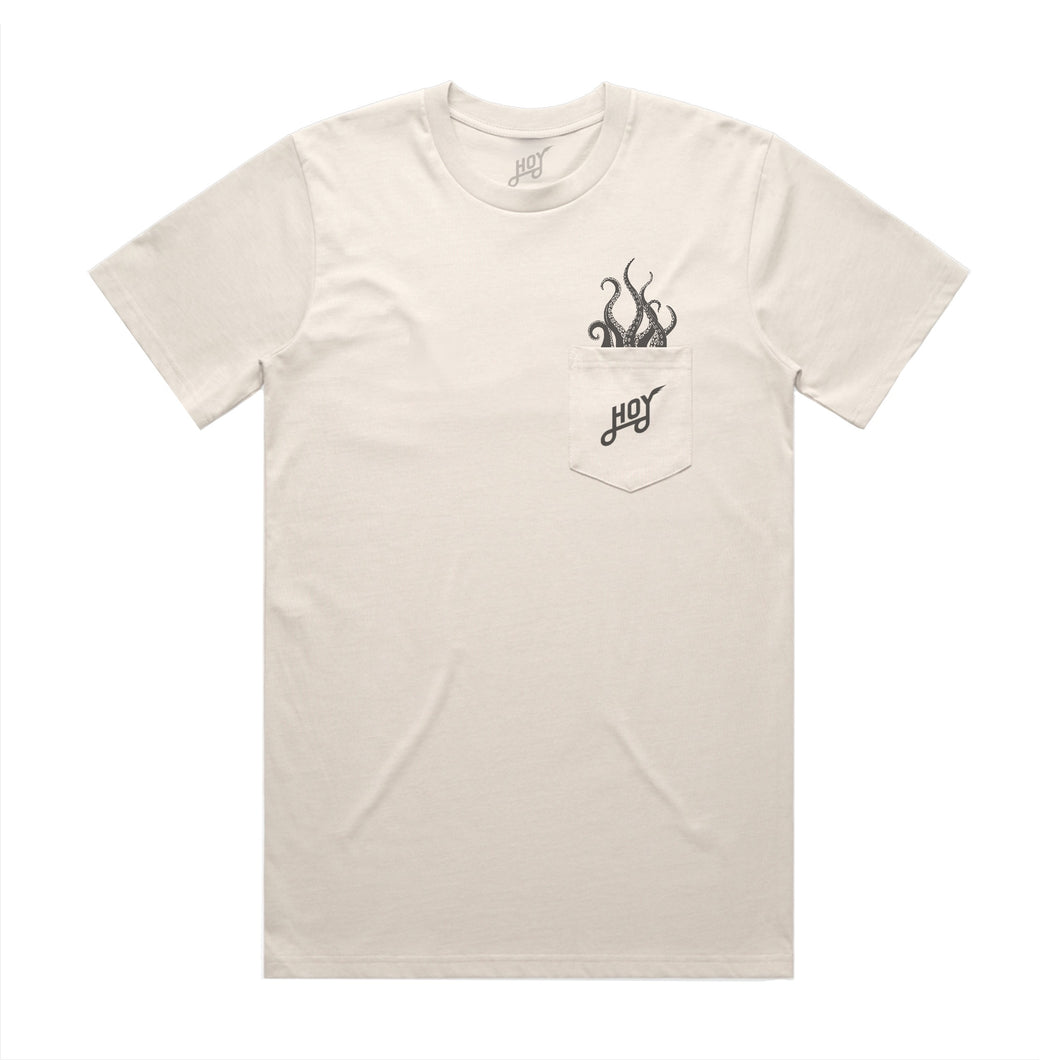 Hoy The Depths Pocket T-shirt - Bone