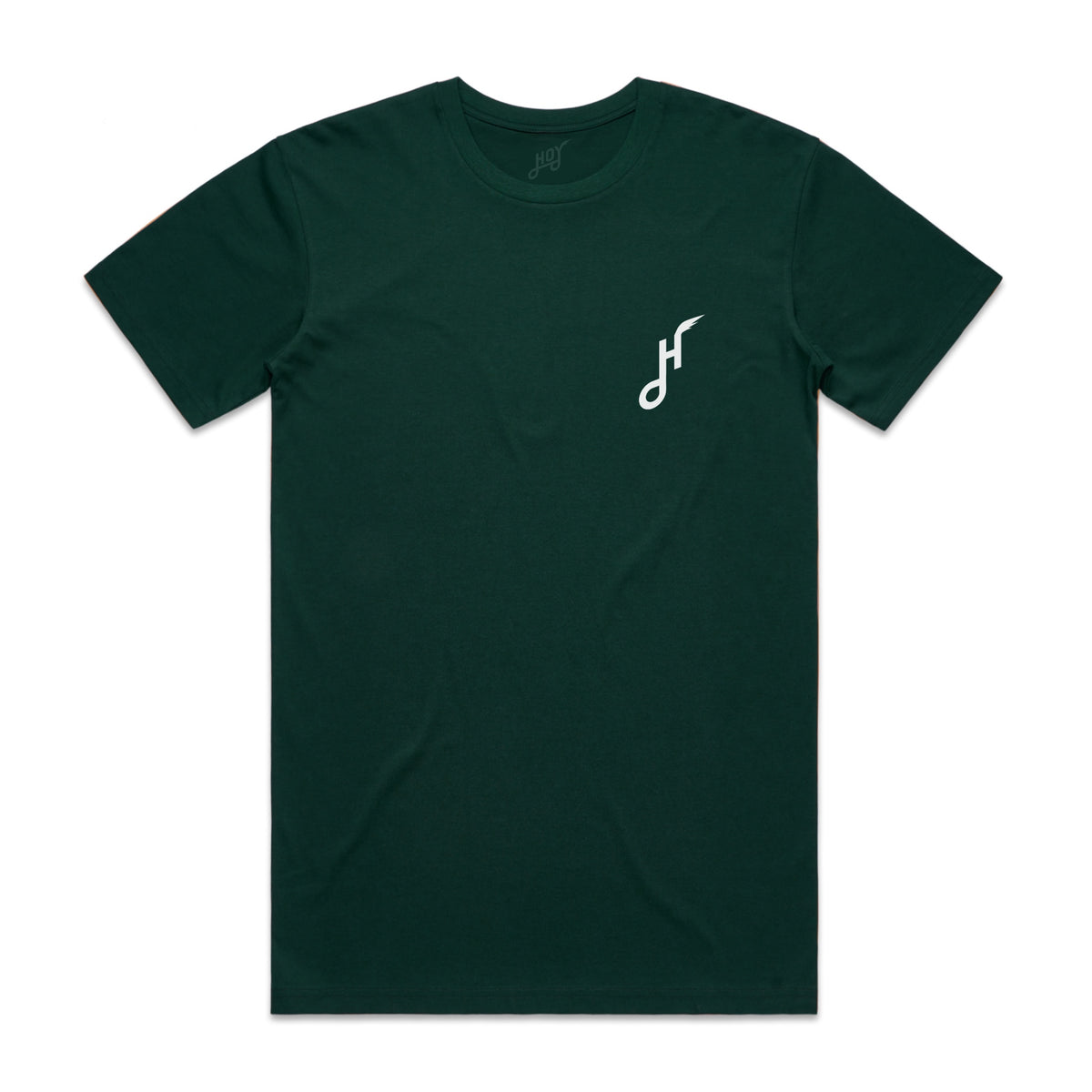 Hoy Classics Downtown Organic T-shirt - Deep Green - Low Stock