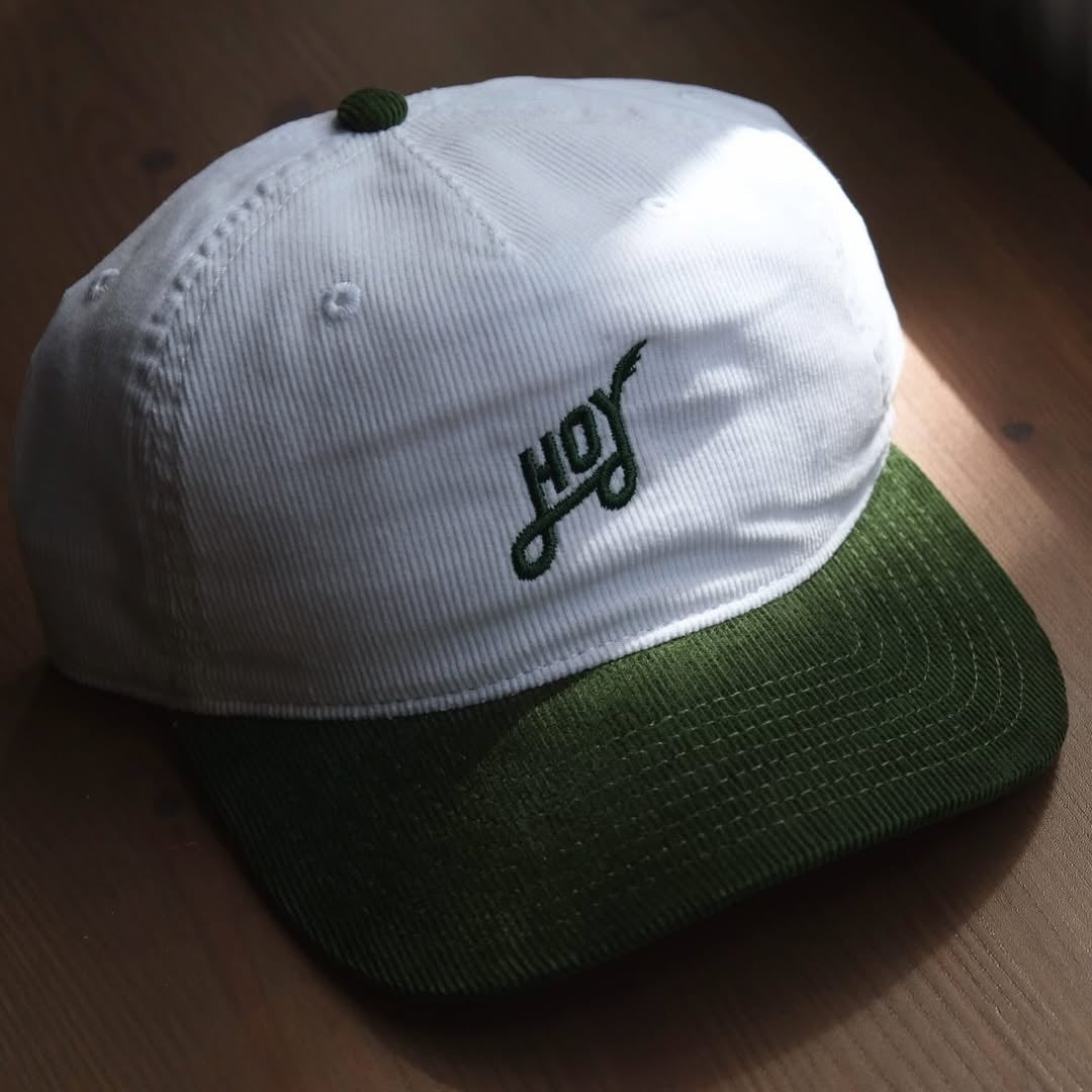 Hoy Explore Cord Five Panel - White / Forest