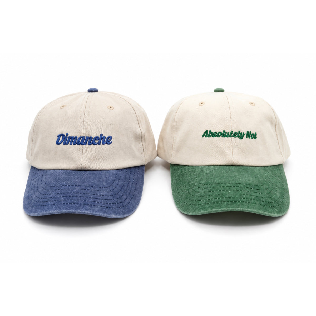 Hoy Absolutely Not Dad Hat - Natural / Vintage Green