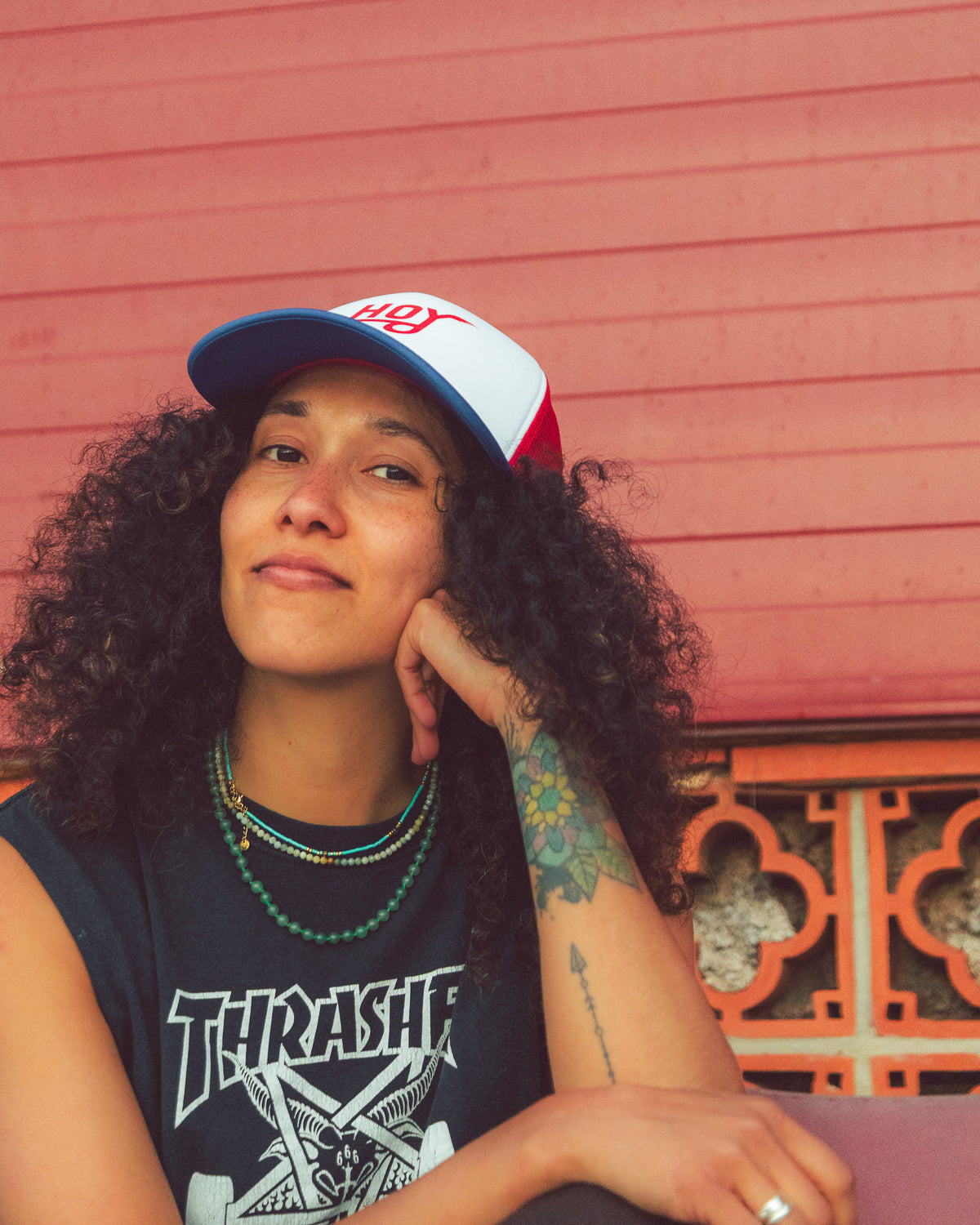 Hoy Classics Original Trucker Cap - Red / White / Blue
