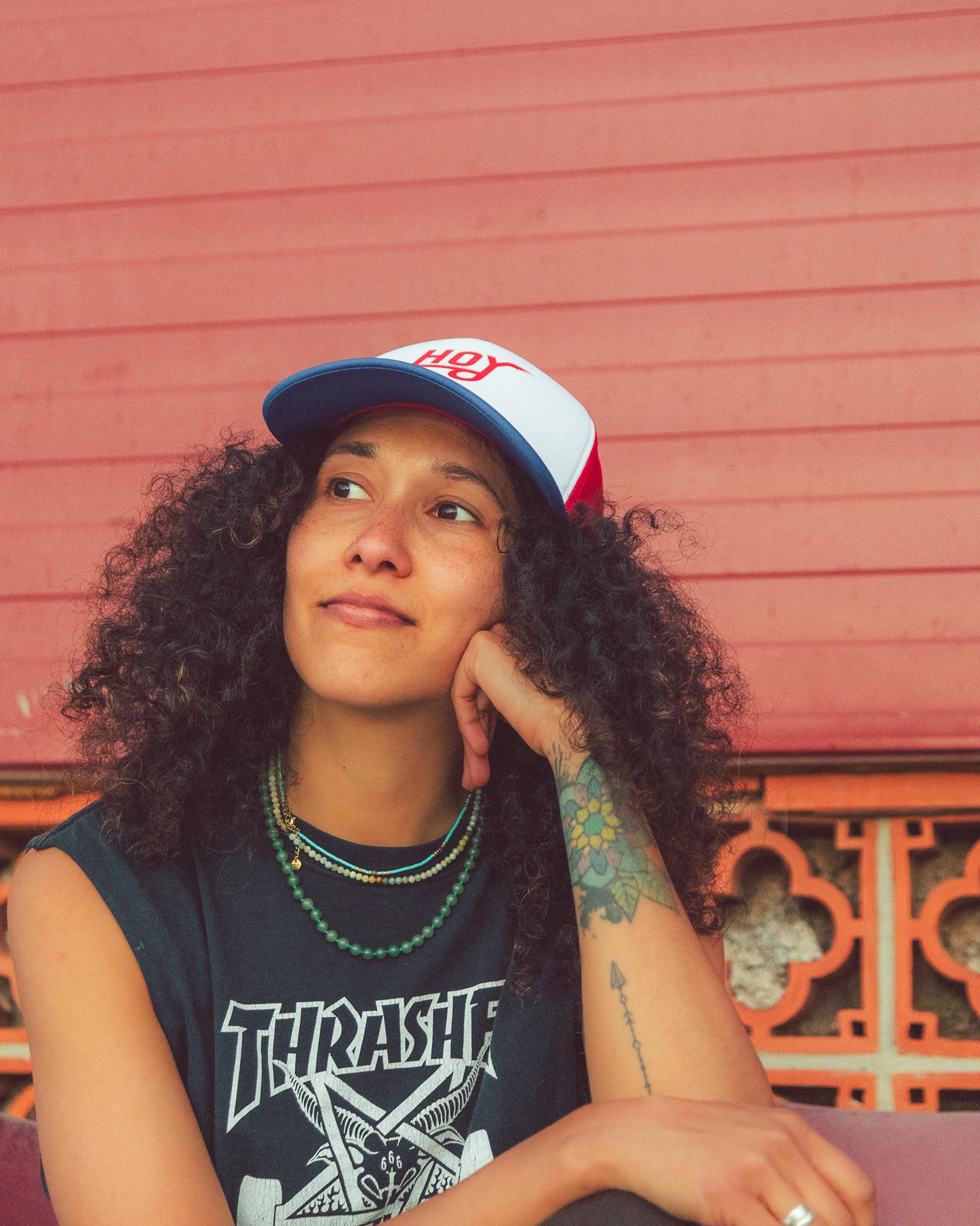 Hoy Classics Original Trucker Cap - Red / White / Blue