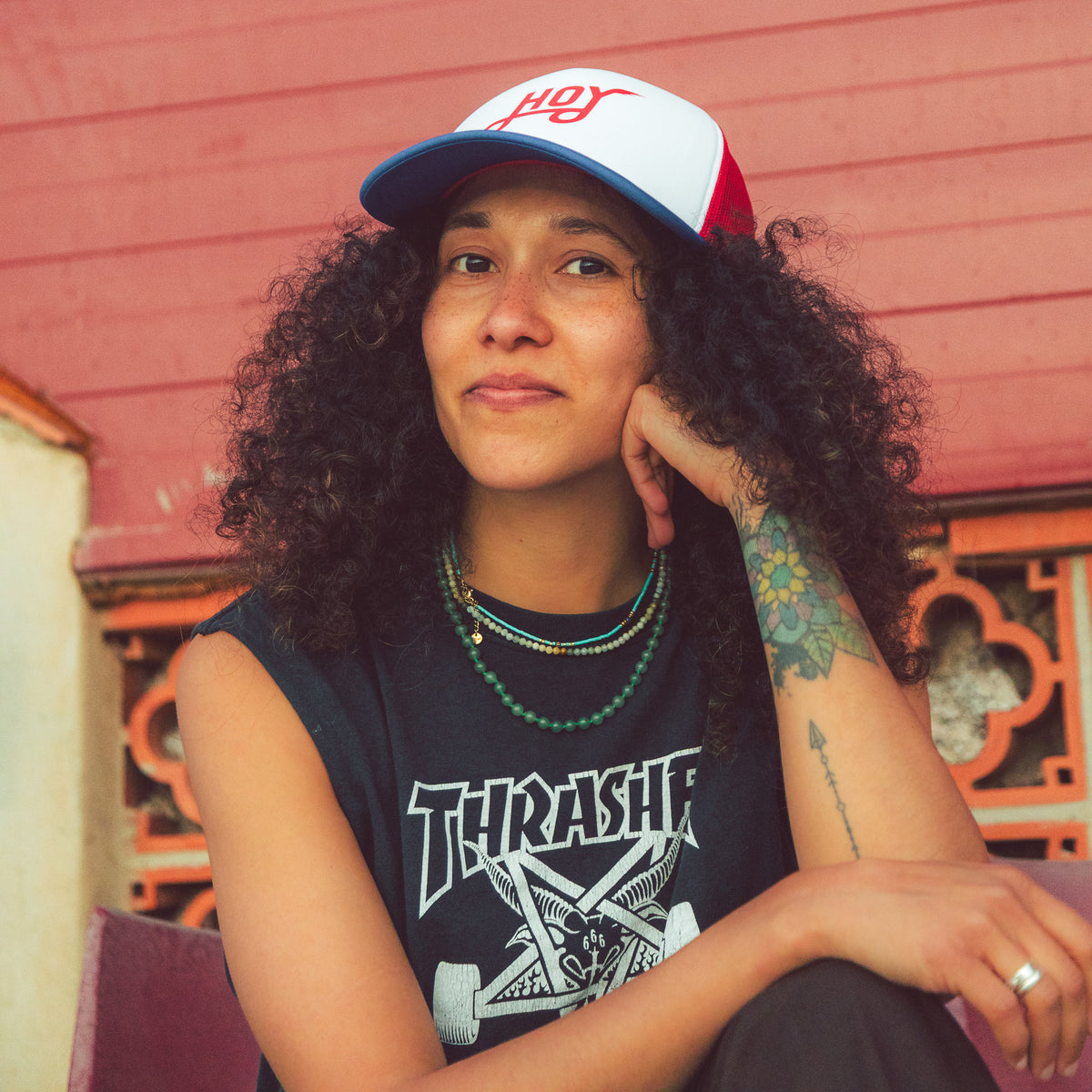 Hoy Classics Original Trucker Cap - Red / White / Blue