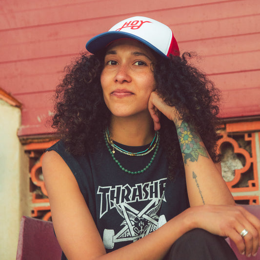 Hoy Classics Original Trucker Cap - Red / White / Blue
