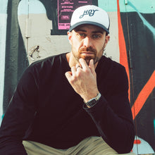 Load image into Gallery viewer, Hoy Classics Recycled Trucker Cap - Navy / White
