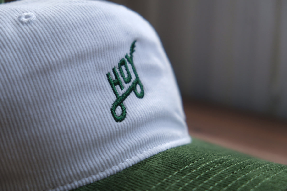 Hoy Explore Cord Five Panel - White / Forest
