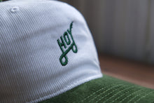 Load image into Gallery viewer, Hoy Explore Cord Five Panel - White / Forest
