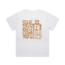 Load image into Gallery viewer, Hoy Women&#39;s Sold My Soul T-shirt - White / Sandy Wax
