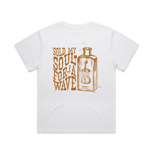 Hoy Women's Sold My Soul T-shirt - White / Sandy Wax