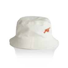 Load image into Gallery viewer, Hoy Classics Embroidered Bucket Hat - White / Sunrise - Pre Order
