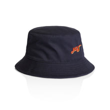 Load image into Gallery viewer, Hoy Classics Embroidered Bucket Hat - Navy / Sunrise - Pre Order
