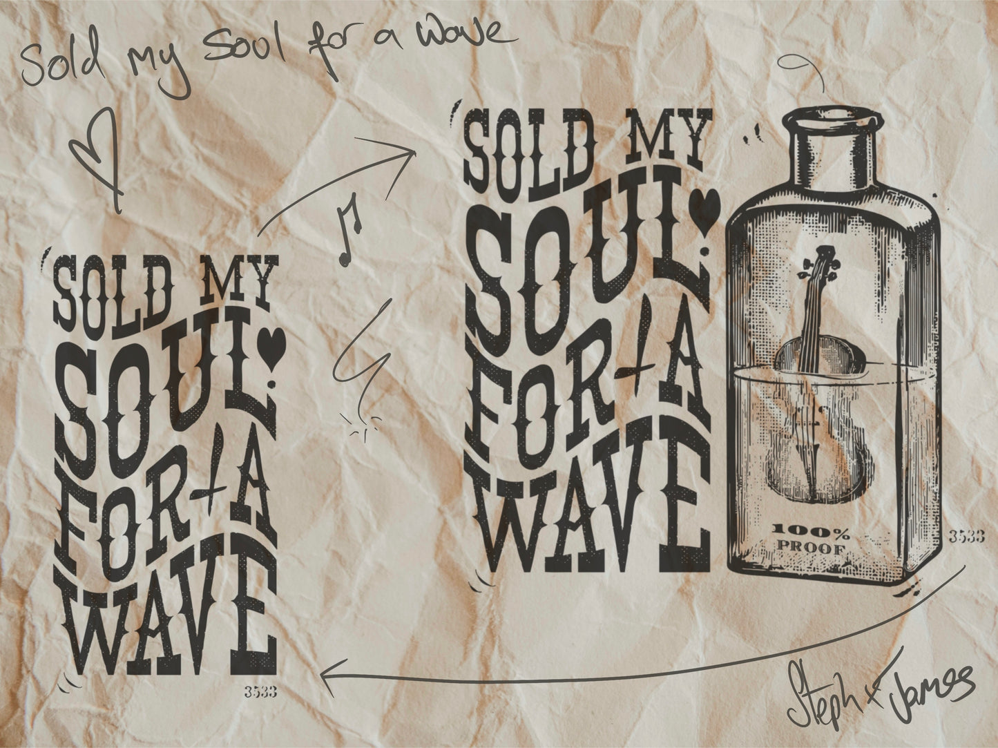 Women's Hoy Sold My Soul T-shirt - White / Sandy Wax